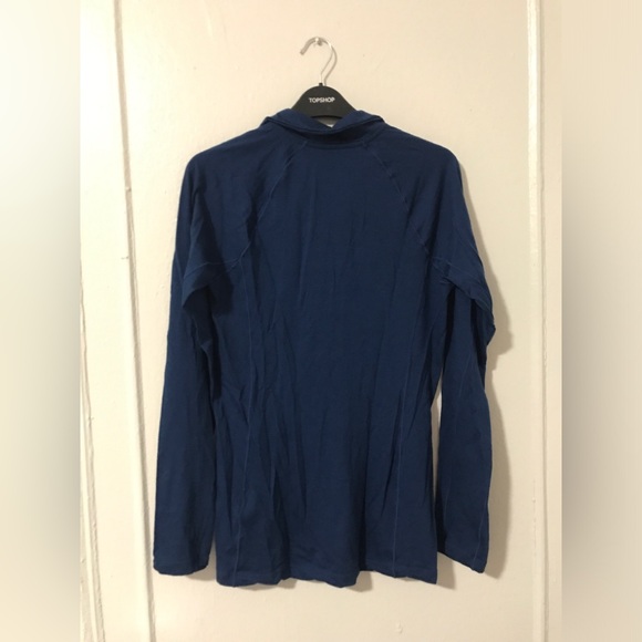 Smartwool 1/4 Zip Merino Wool 150 Base Layer Navy Blue Size Small - Picture 4 of 5